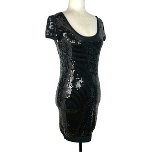 Foxy Jeans black knit sequin dress